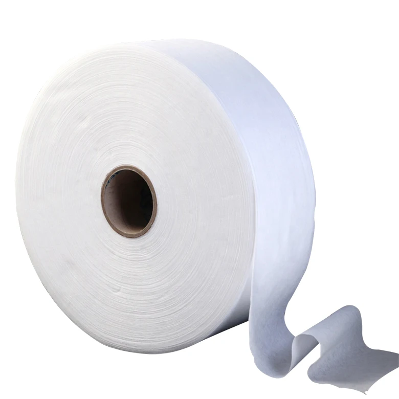 
JUHUA Raw Materials 30%Viscose 70%Polyester Plain Spunlace Nonwoven For Making Cleaning Wet Wipes 
