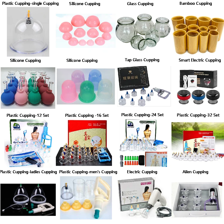 PZ Silicone Cupping Set Therapy Set Fascia Body Ce Cupping Chinese Anti Aging Small Silicone Traditional Face Eye 4 Cups