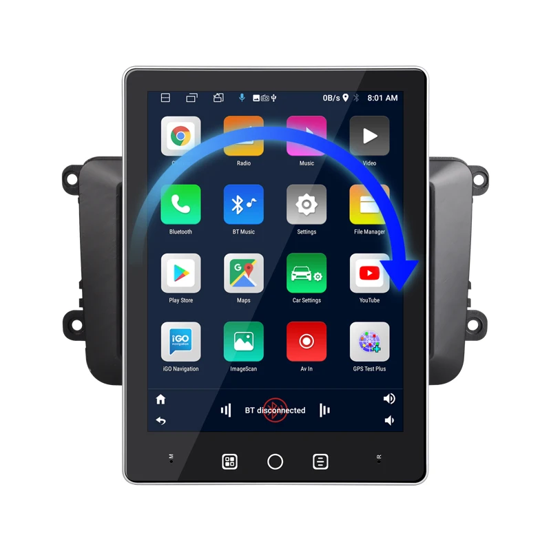 Автомобильный видеомагнитола 9 5 дюйма двойной Din IPS Android 10 навигация RDS DAB Электрический Поворотный плеер