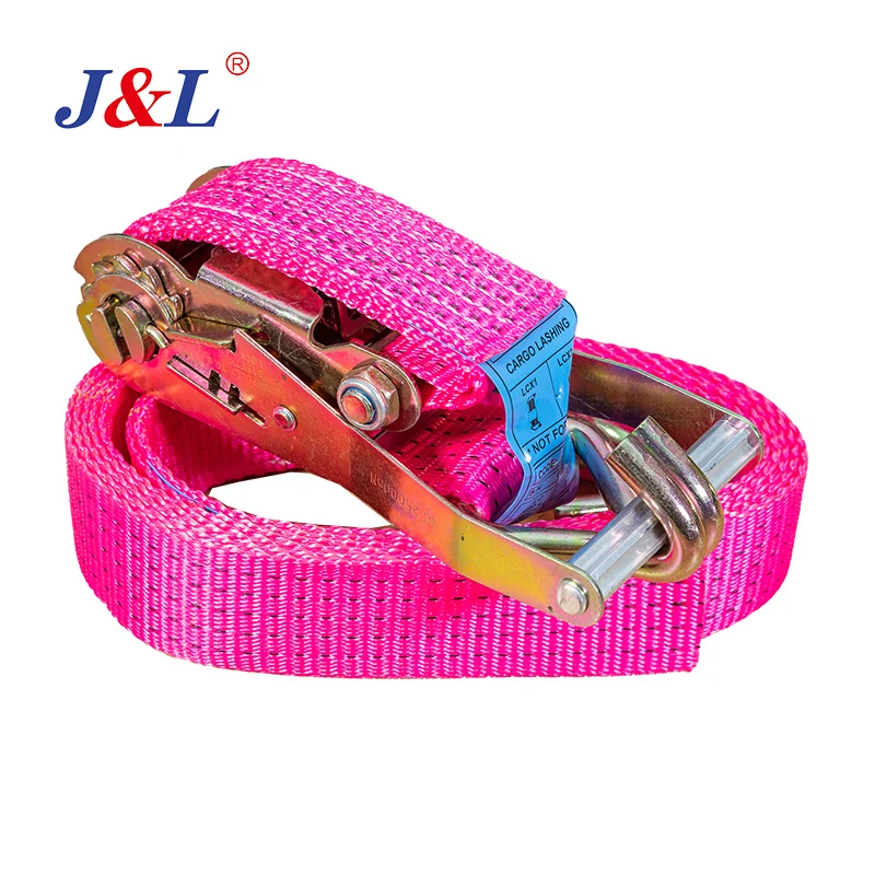 JULI EN 12195-2:2000 50mm ratcheting tie down strap 2T 3T 4T 5T for transportation cargo lashing belt