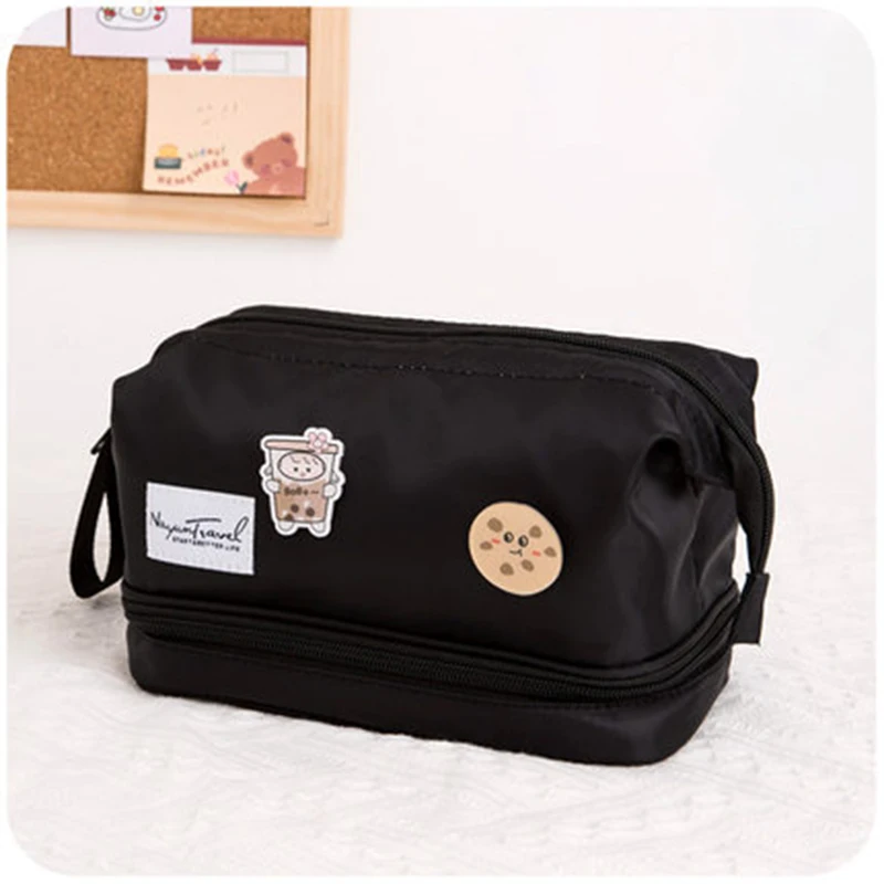 Custom-made logo pink cosmetic travel bag cosmetics bag women makeup kawaii cosmetic bag