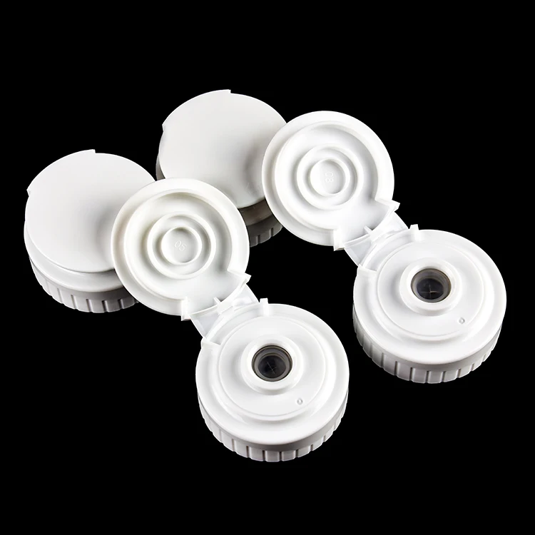 Hot sale 38/400 food grade plastic flip top cap with silicone valve for honey/ketchup bottle
