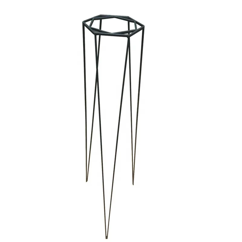 Custom Decorative Square Gold Iron Metal Flower Pot Stand Flower Pot For Balcony