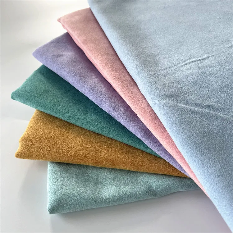 upholstery 100% polyester sofa cover fabric brushed sueded 	bag plush toy lining  complex fabrics
