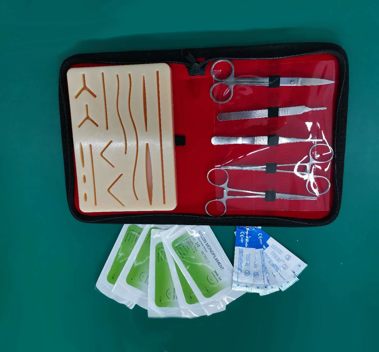 Human skin silica gel model Suture exercise set Student suture training kit silicon gel skin model