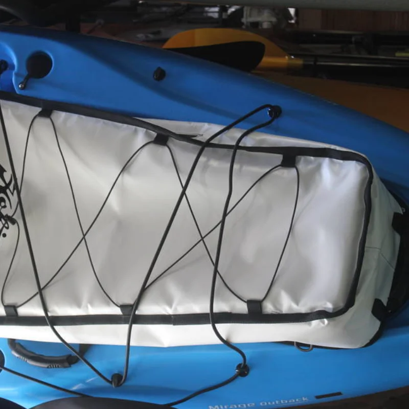 Large capacity canvas feeder backpack kayak live multifunction storage insulated fishing cooler waterproof tpu fish bag