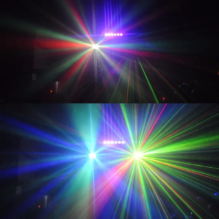 
NEW DMX512 Multifunction Strobe BALL LED Par Laser LED Stage Disco Lighting 