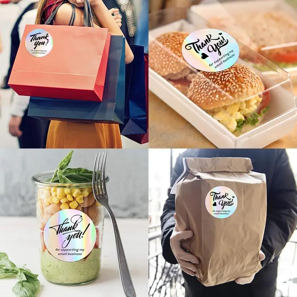 Manufacturers Custom Private Brand Name Printing Logo Adhesive Roll Labels Stickers for Packaging