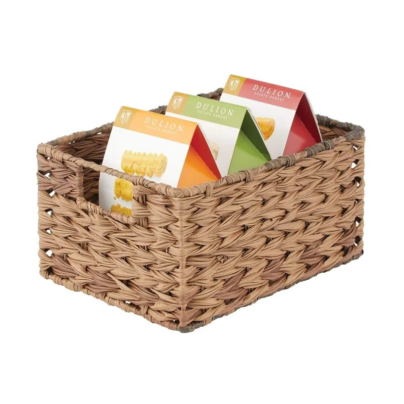 Плетеная корзина-органайзер для хранения еды с эффектом омбре