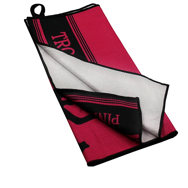 Caddie towel sublimation printed golf towel microfiber waffle towel