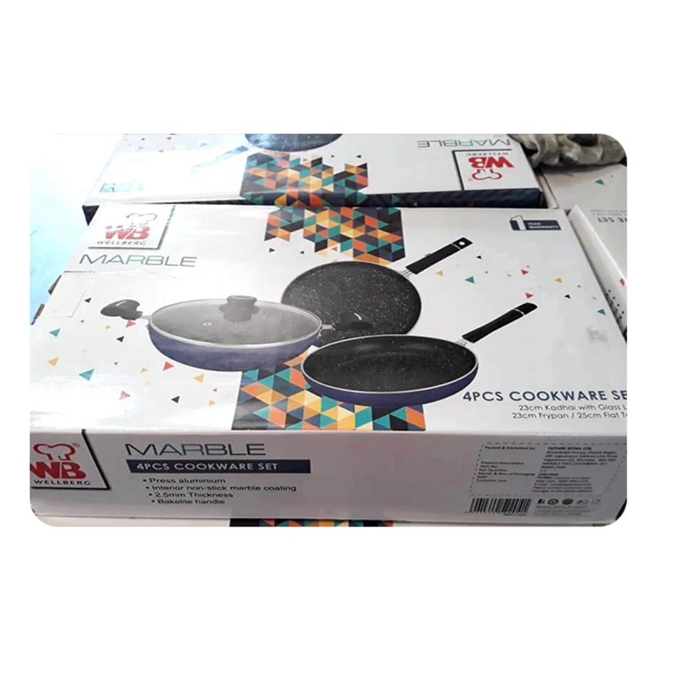 
Cookware Sets Indian Cheap Price Bulk Supplier 4 Piece Non Stick Cookware Set 