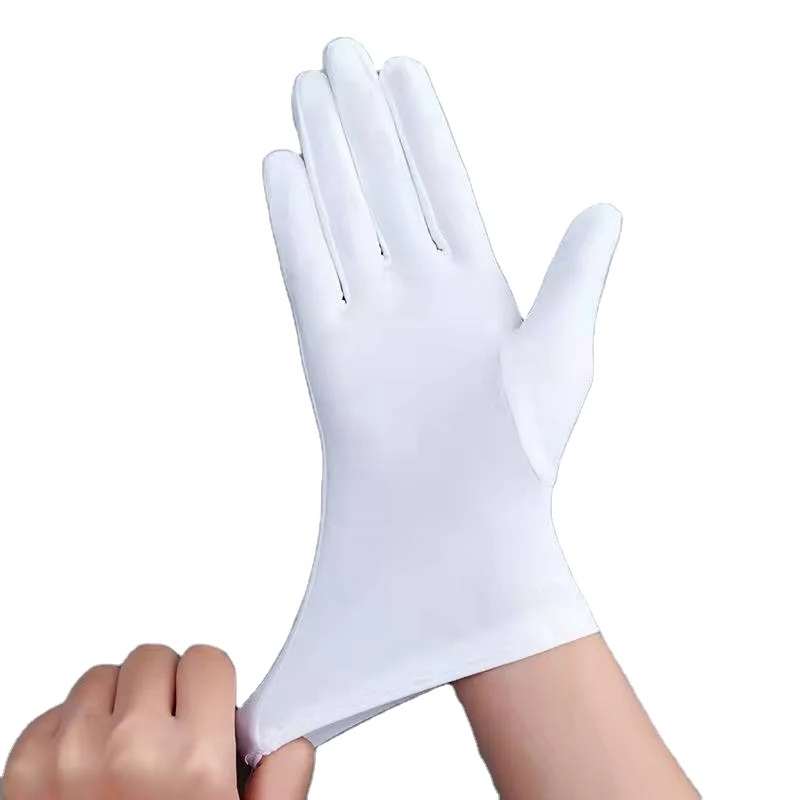 Sun protection spring and autumn spandex high elasticity jewelry etiquette dance driving performance gloves