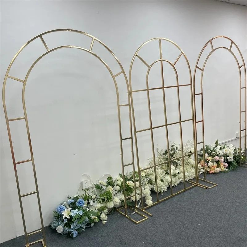 Hot Sell Wedding Backdrop gold wedding arch frame stand wall backdrop arches for weddings