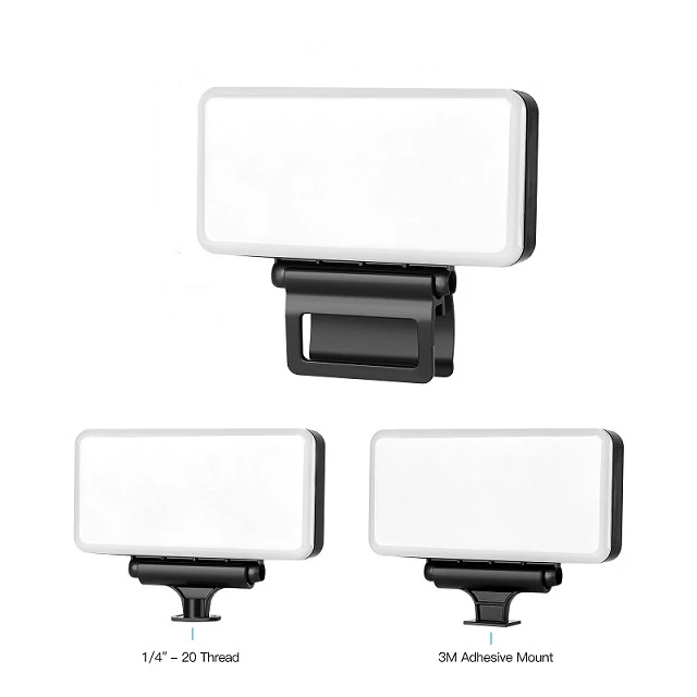 New product mini lightweight pocket light for dslr, computer smart phone broadcast conference lighting video recording kit