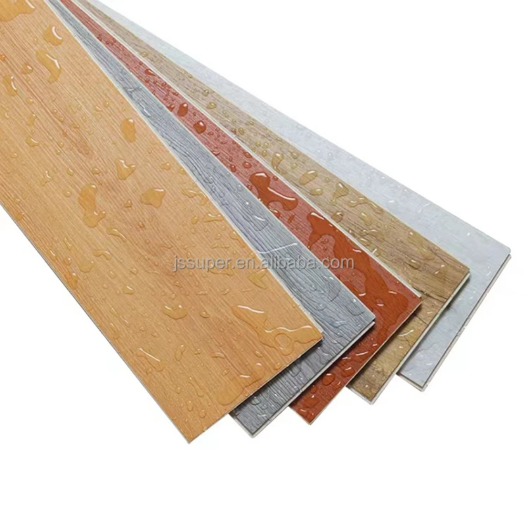 Modern Wood Grain PVC Flooring Self-Adhesive 4mm Thick Wear-Resistant For Home & Hotel Cement Floor Remodelling Plastic Decking