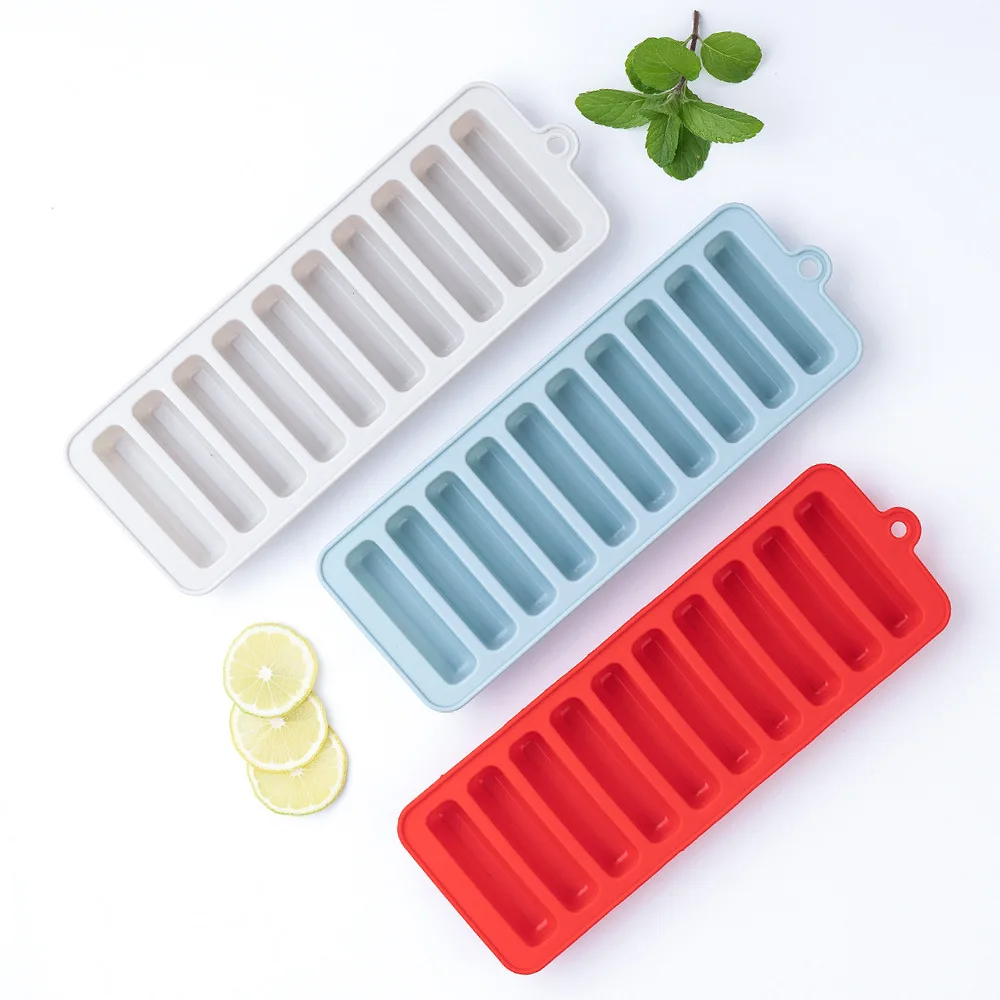 Perfect Silicone Ice Cube Sticks Molds for Small Mouth Sport Water Bottles Bottled Soda Ice Tube Making Trays Cookie Molds