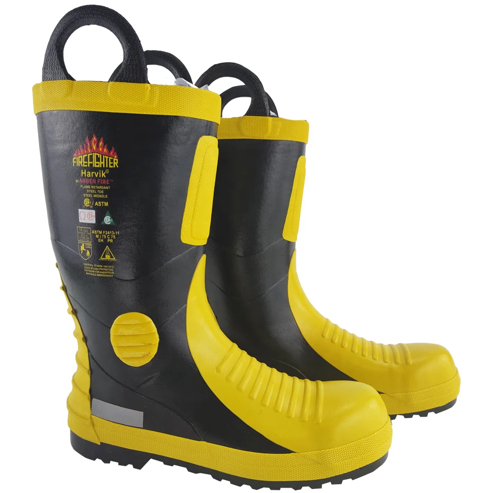EN15090 FireProof Rubber Fire Fighting Equipment Fire Resistant boots