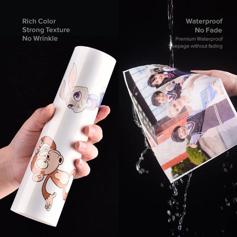 Factory Price white glossy pp film self adhesive synthetic sticker paper and film with white glassine paper