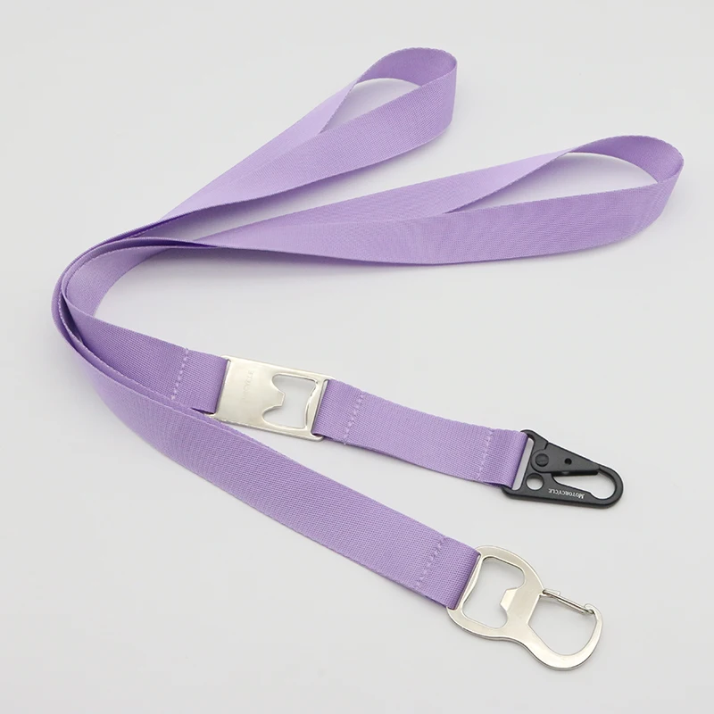 Custom Corporate Promotional Gifts Tactical Carabiner Keychain Bottle Opener Nylon Neck Lanyard