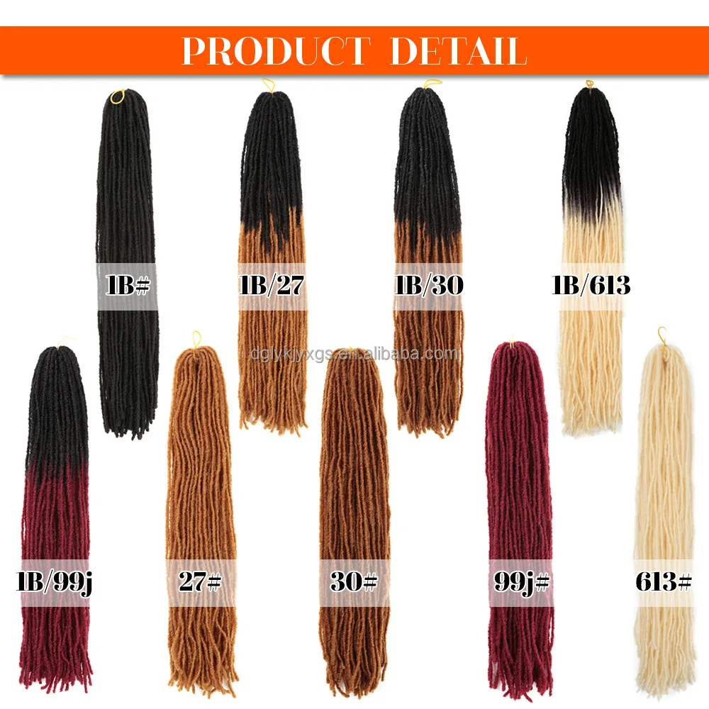 18Inch Sister Loc Synthetic Braids Crochet Hair Ombre Natural Soft Dreadlocks Sisterlocks Sister Loc Hair Extensions