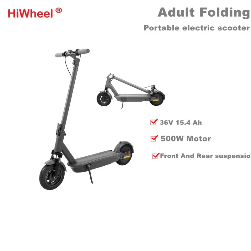 10 Inch 36v 15.4Ah 500w Electric Scooter City Portable Driving Scooter Adult Double Wheel Folding  Electric Scooter
