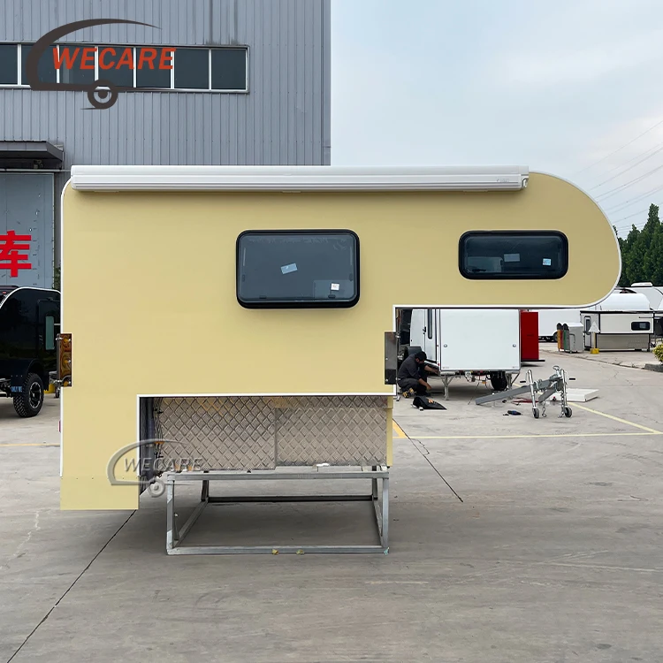 WECARE custom slide on expedition flatbed box truck camper body off road with bathroom