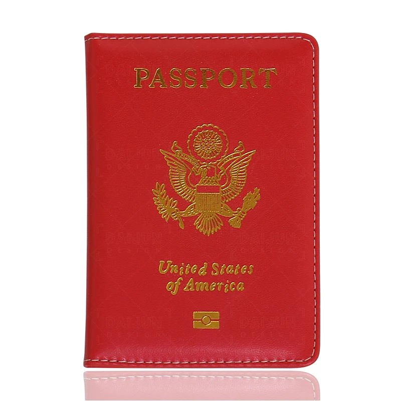 Personalized Custom Design Passport Holders Passport Cover Hot Stamping Gold Passport Ticket Money Travel Holder PVC Fashion