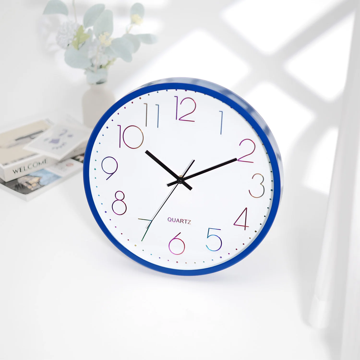 Custom 12inch 30cm clock wall clock  Fluorescent Circular Living Room   Wall Clock