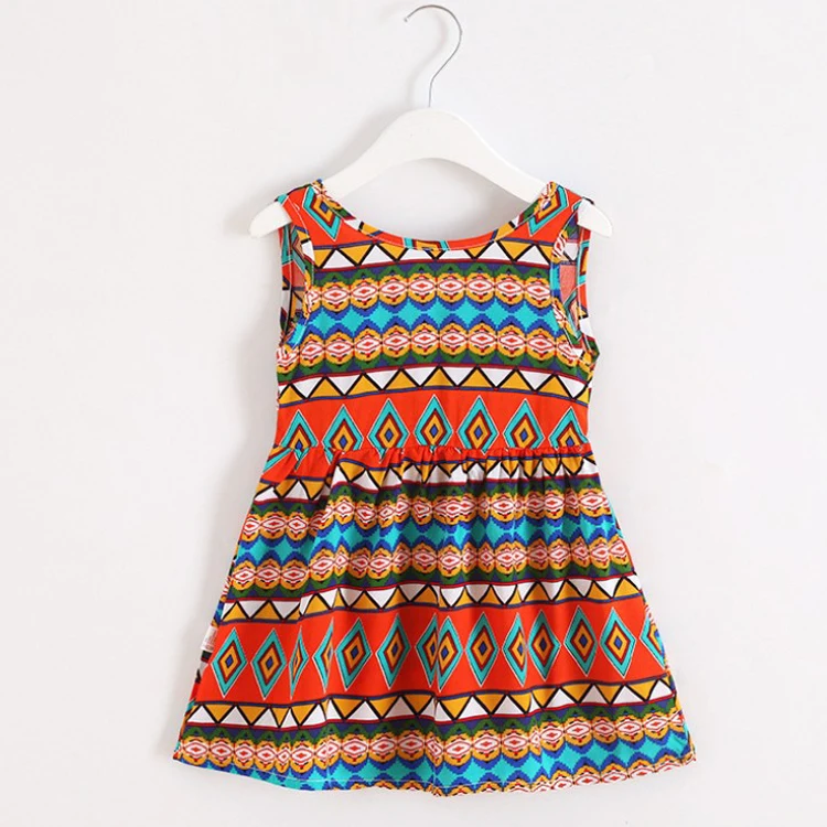 
New Modern Girl Frock Design Kids Clothes Flower Dress for 2-10 Years Old Girl 