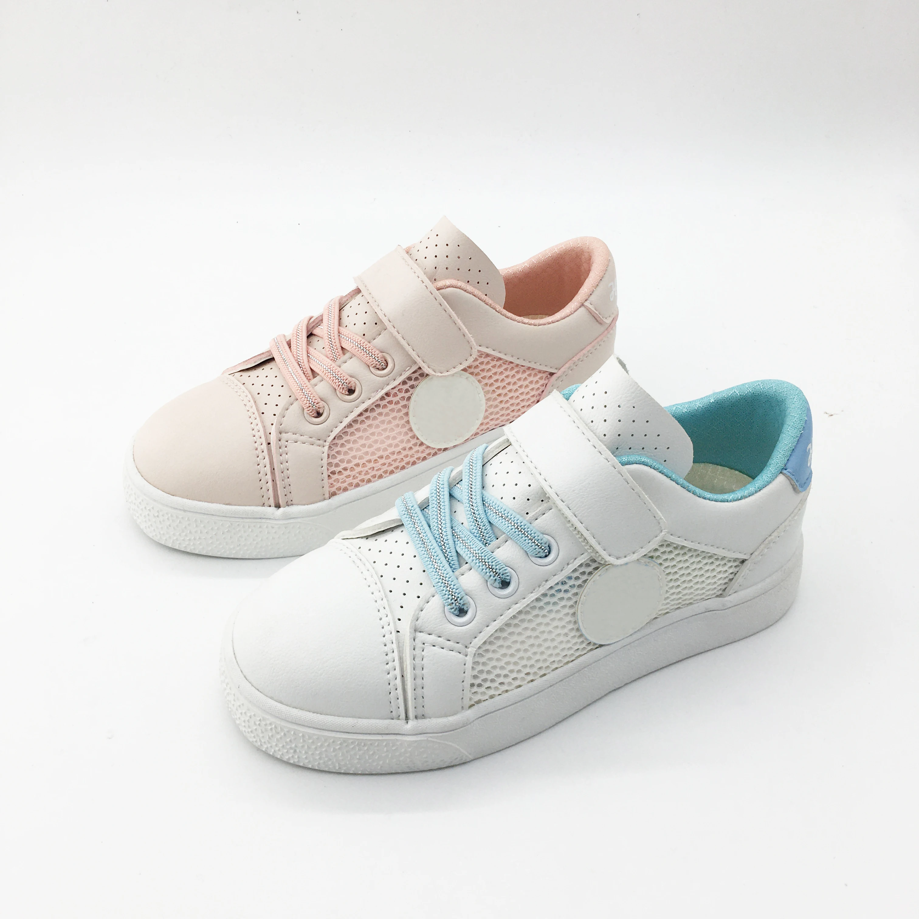 New Style Girls Mesh Breathable Children Sneakers Shoes Kids' Sport Shoes Barefoot Kids Shoes Fabric PU Unisex Rubber Solid