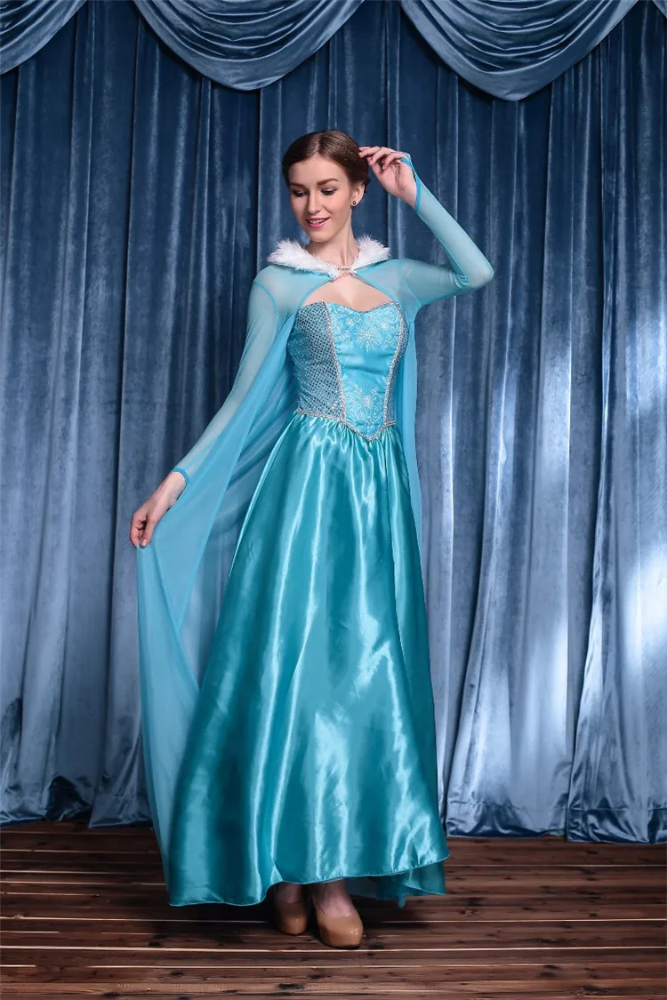 Halloween Princess cosplay costume animation cosplay adult elsa Elegant Queen Princess Dress For Adult