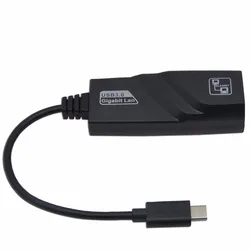 USB 3.1 Male Type-C to LAN Port RJ45 10/100/1000 MBps Gigabit Ethernet Network Adapter Connector for Macbook