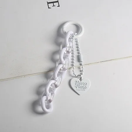 Hot Sold Fashion Candy Color Acrylic Key Ring Charm Key Chain Accessories Ring Spring Buckle Custom Key Chains