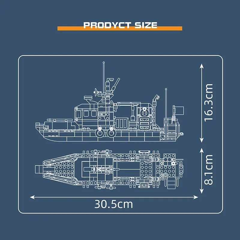 MOULD KING 10080 Norwegian Multi-purpose Lifeboat Plastic Assemble Kit Bricks Sets Mini Luxury Model