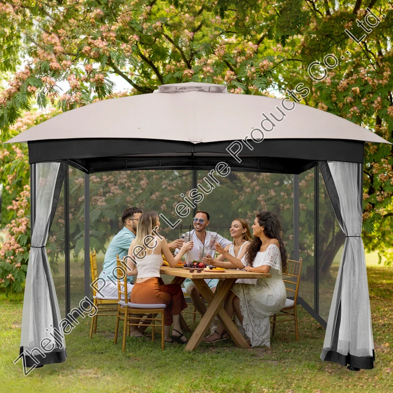 Low Cost USA Stock Patio Gazebo Waterproof and Portable Garden Gazebo Tent 10x10 For Outdoor Lawn Deck Party