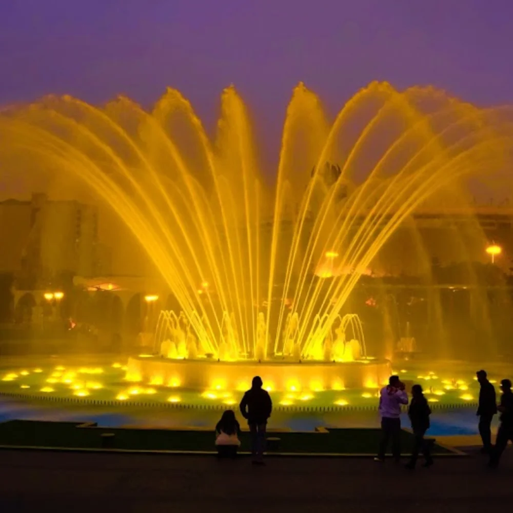 AWS Attractive Hotel Park Music Water Fountain PLC DMX512 Control Dancing Fountain Running With Music