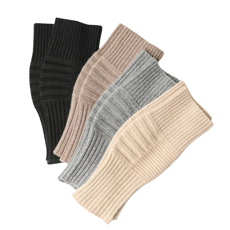 24/25 winter custom warm women men Inner Mongolia 100% cashmere leg knee warmers  hot selling  kneelet