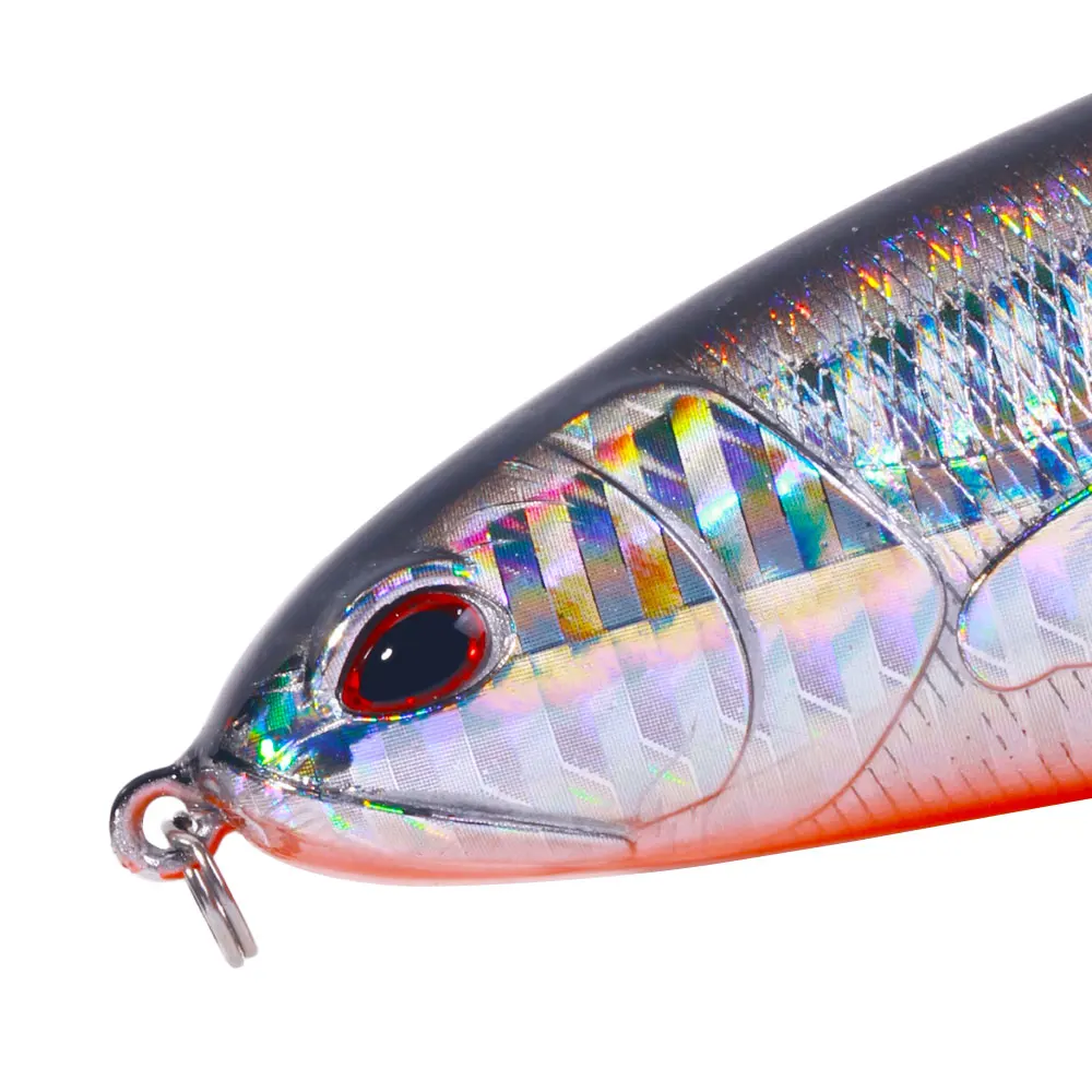 35G Hard Pencil Rotating Plastic Fishing Bait g with Rotating Spin Tail for Bass Trout Pike