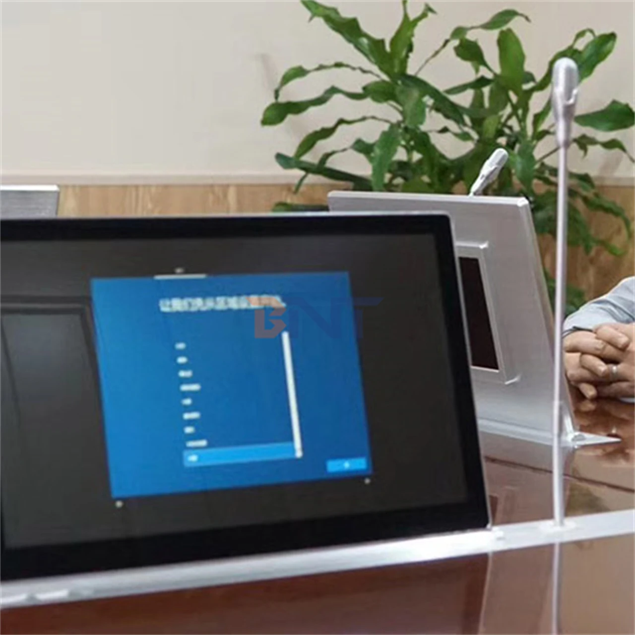 17.3 inch monitor lift mechanism conference room lcd lift Retractable Monitor Lift Stand with Motorized Mechanism