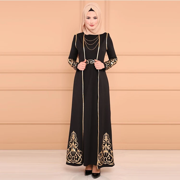 
Abaya Dubai Muslim Dress Long Sleeves Dress For Muslim Hijab Dress Muslim Islamic Clothing 