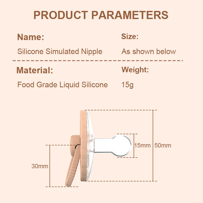 Wholesale Food Grade Soft Silicone Pacifier Soother Custom LOGO Silicone Baby Nipple for 0-12 Months for Teething Baby Products