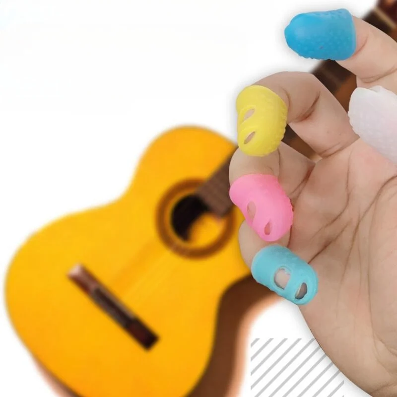 Custom Silicone Finger Fingertip Protectors for Beginners Starters Non Slip Silica gel Fingers Gloves