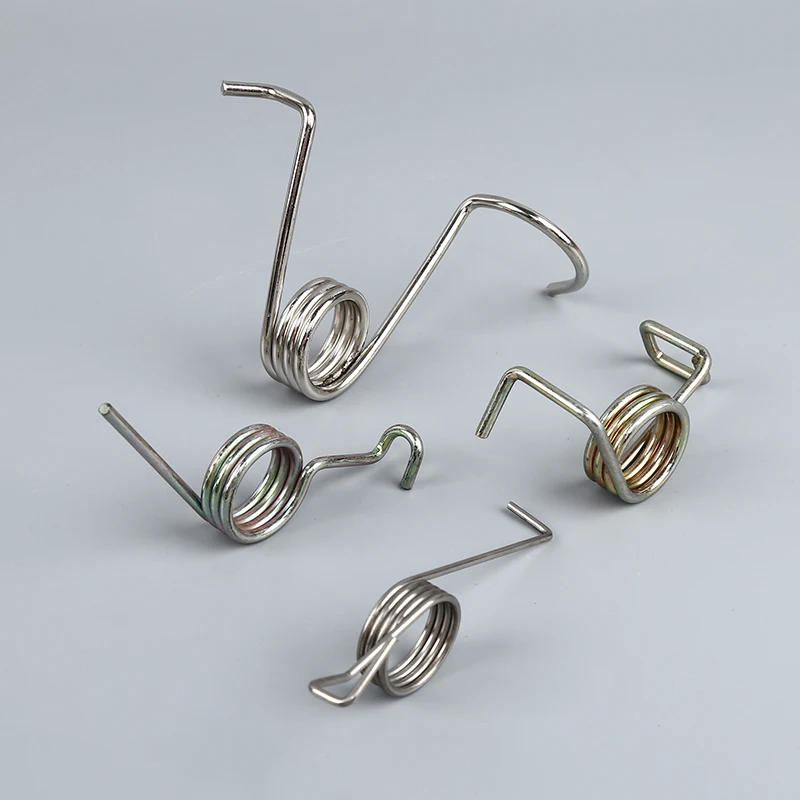 Manufacturer machined custom spring wire bending Vtype switch return double hook torsion spring double hook clamp torsion spring