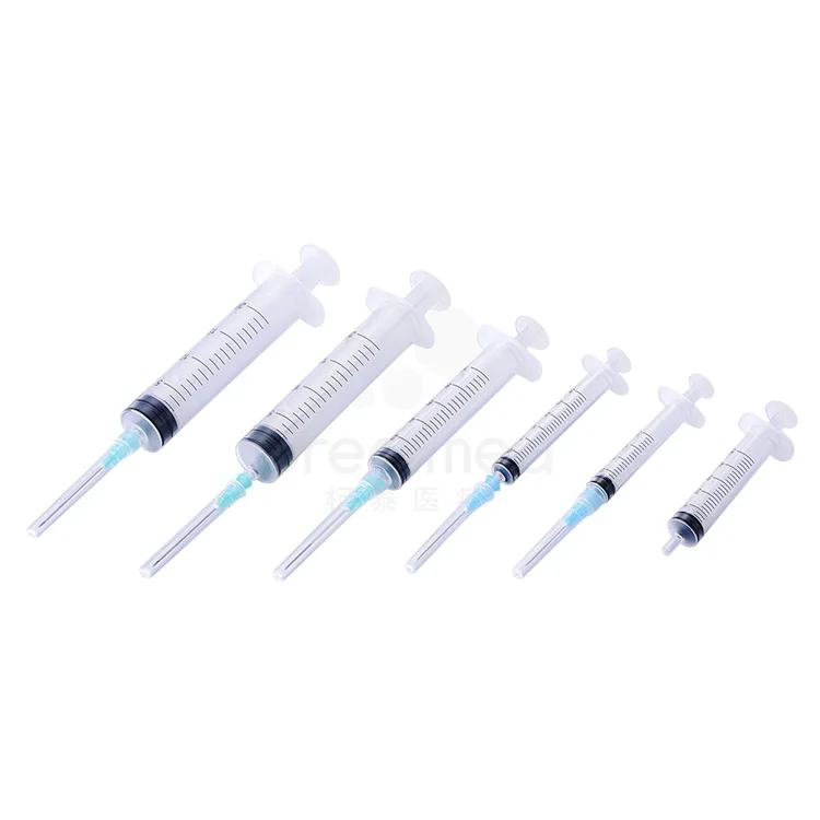 
Syringe 1ml 3ml 5ml 10ml 20ml 60ml plastic luer lock slip 3 parts 2 parts disposable syringe with needle 