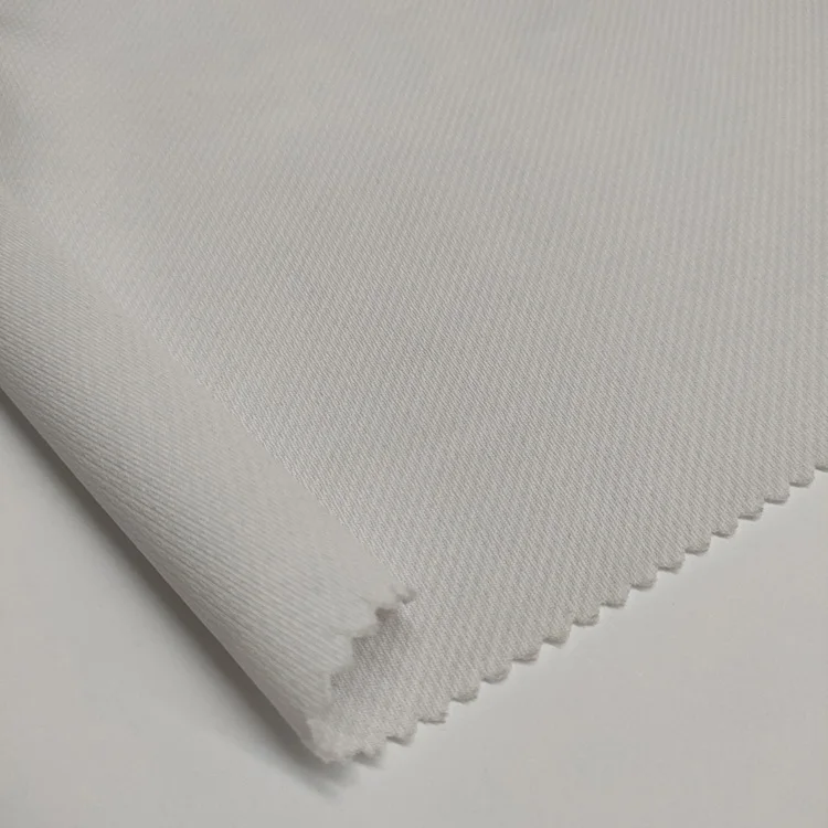 White Birds Eye Mesh Knit Fabrics 100% Polyester Two Way Stretch Sportswear Power Mesh Fabric