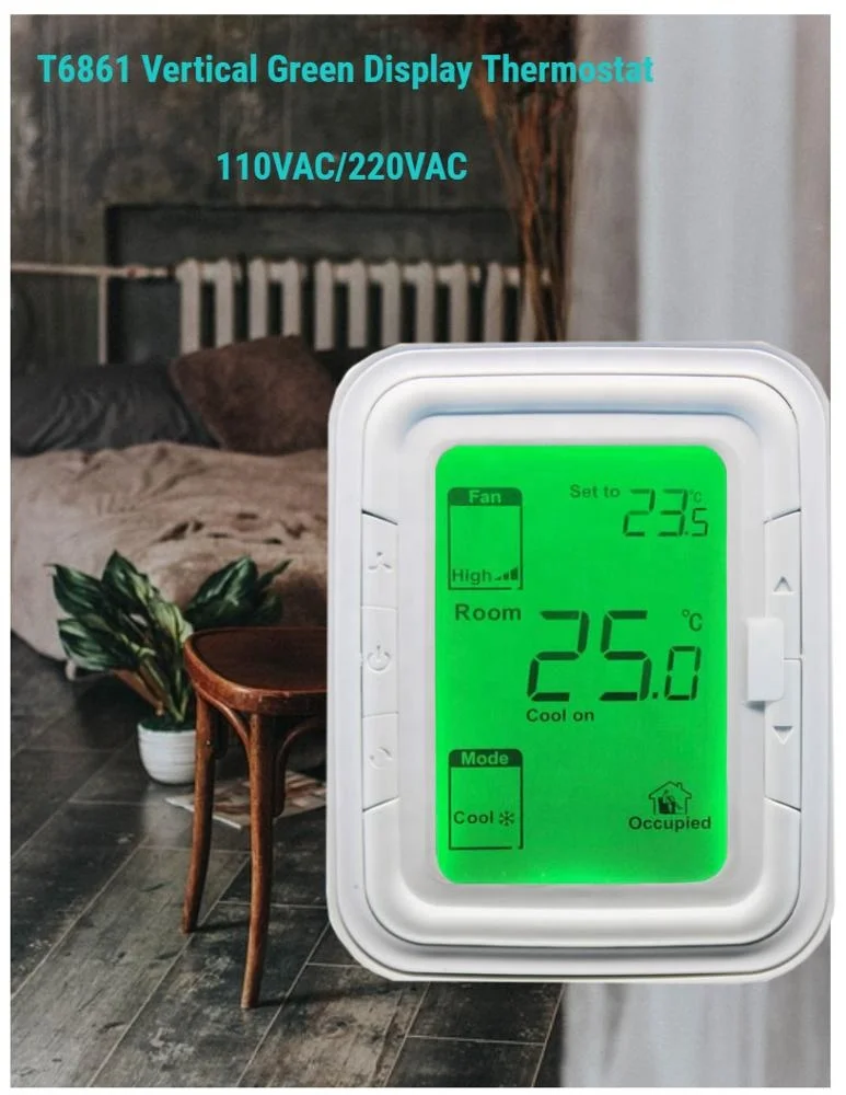 Air Conditioner Thermostat 2 pipe 4 pipe fan coil unit in Programmable Room Temperature Control Thermostat