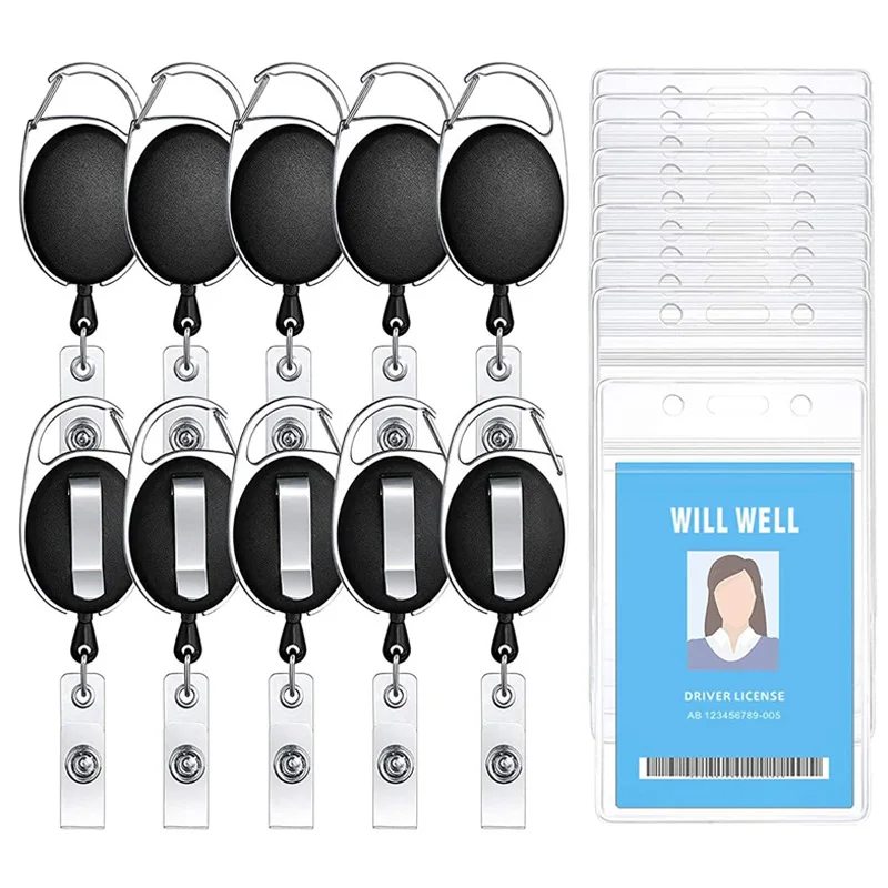 Custom logo ABS Sorority Retractable Scrub Badge Reels Oval yoyo Clip Name Tag Reel Id Card Holder with