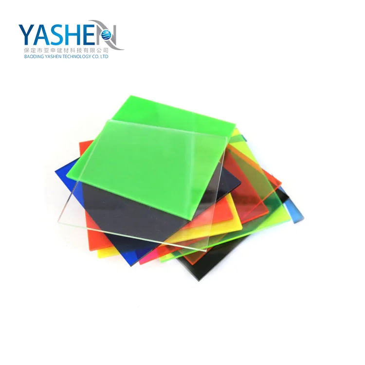 Gloss acrylic plastic casting PMMA color 1mm 2mm 3mm transparent sheet