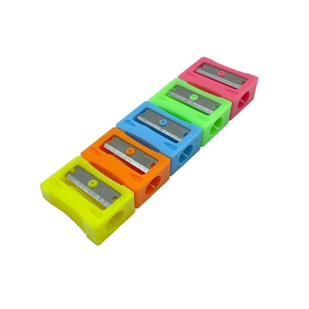 Student stationery new unique screwless design one-piece mini portable pencil sharpener