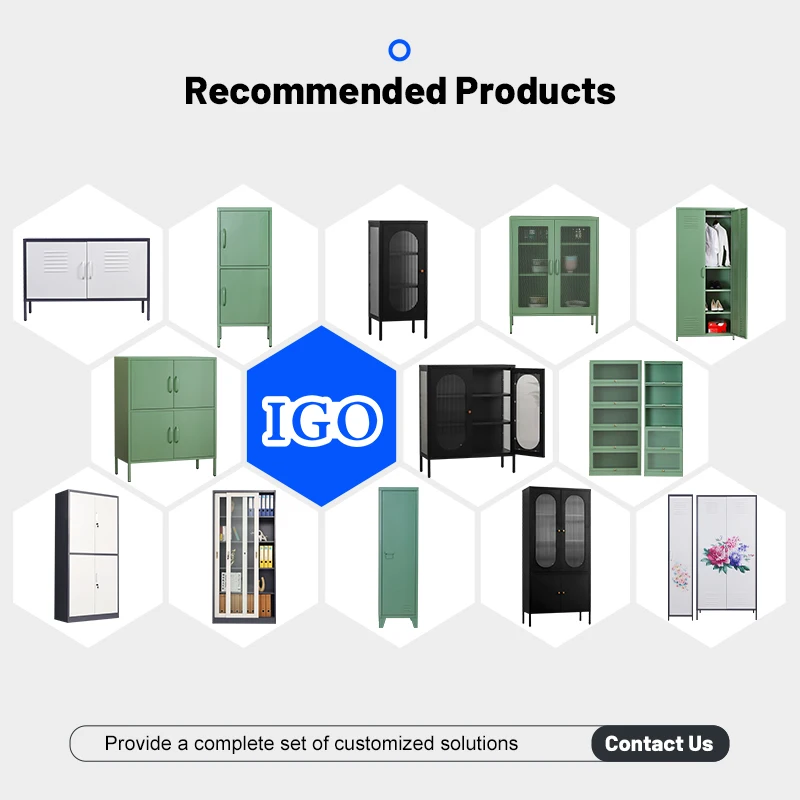 Office Furniture Swing Door Metal Cabinet Storage Cabinet with 3 Adjustable Shelves and Three Point Lock